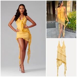 ZARA ~ Asymptomatic Mini Dress RUFFLED